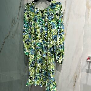 Maggy London floral green dress